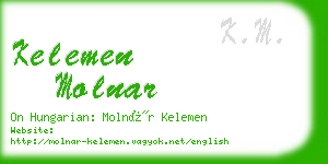 kelemen molnar business card